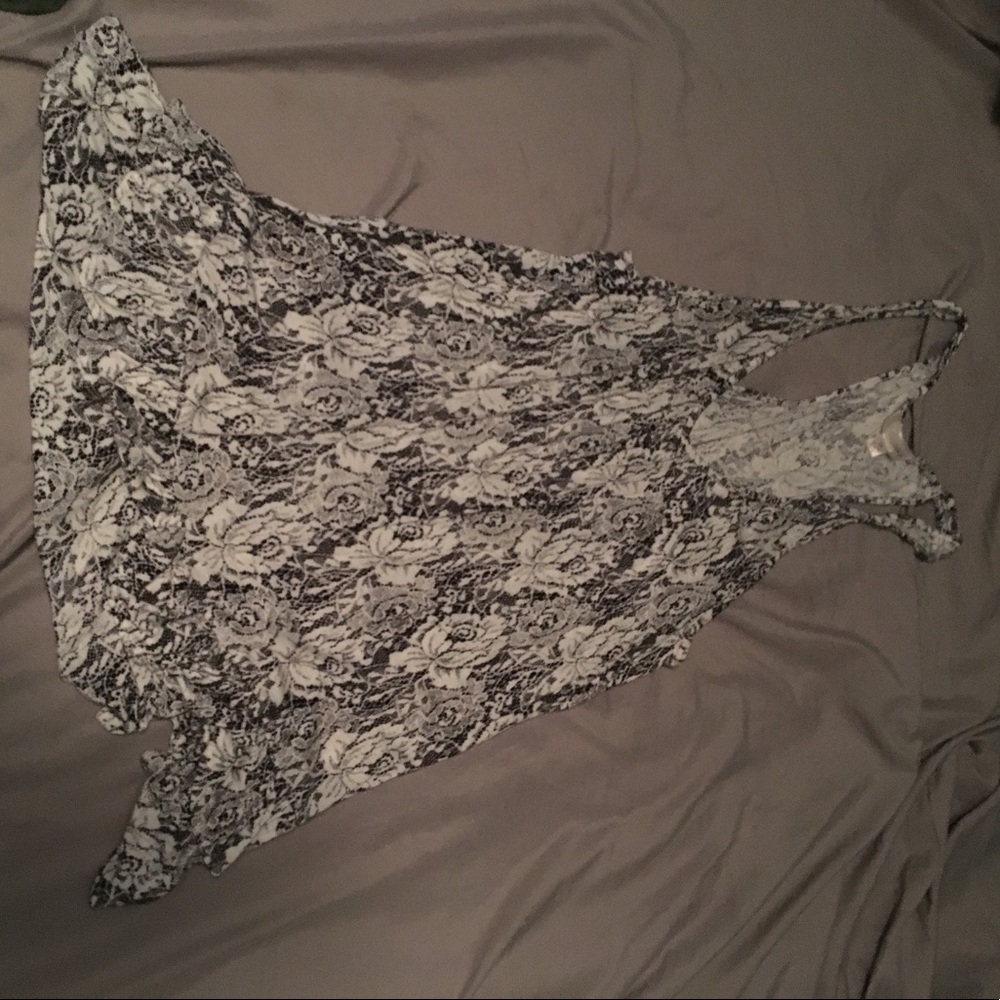 Long flower tank top